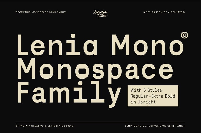 Lenia Mono Font