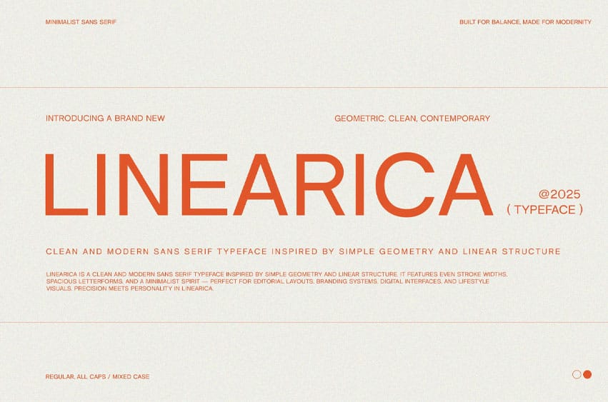 Linearica Regular Font