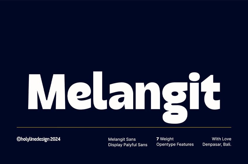 Melangit Font