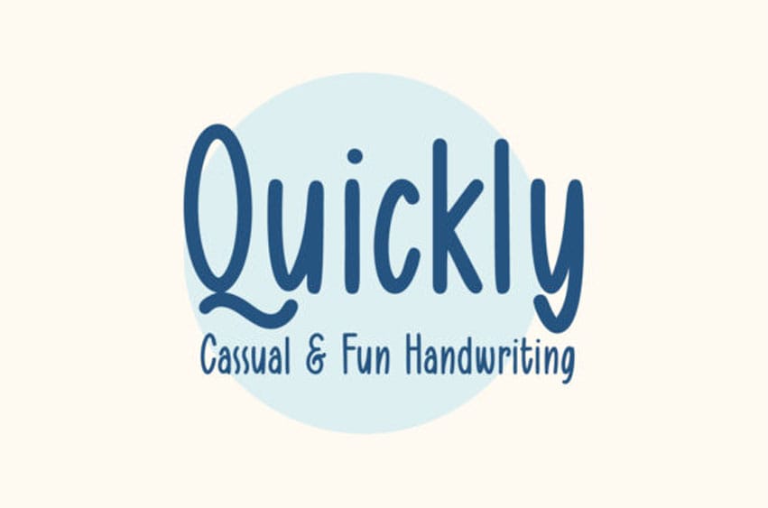 Quickly Freehand Font