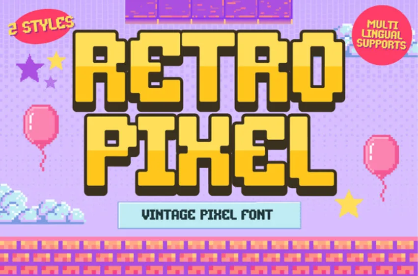 Retro Pixel Font - DaFontHub
