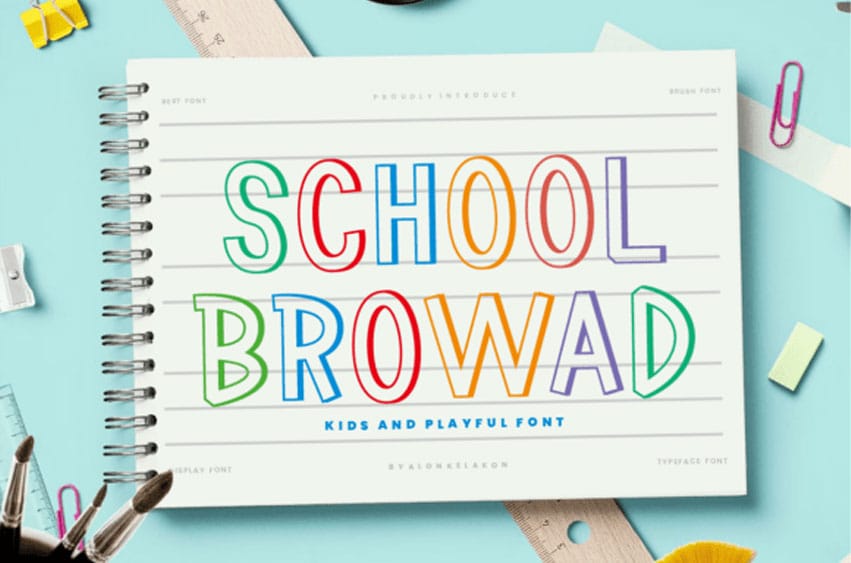 School Browad Font