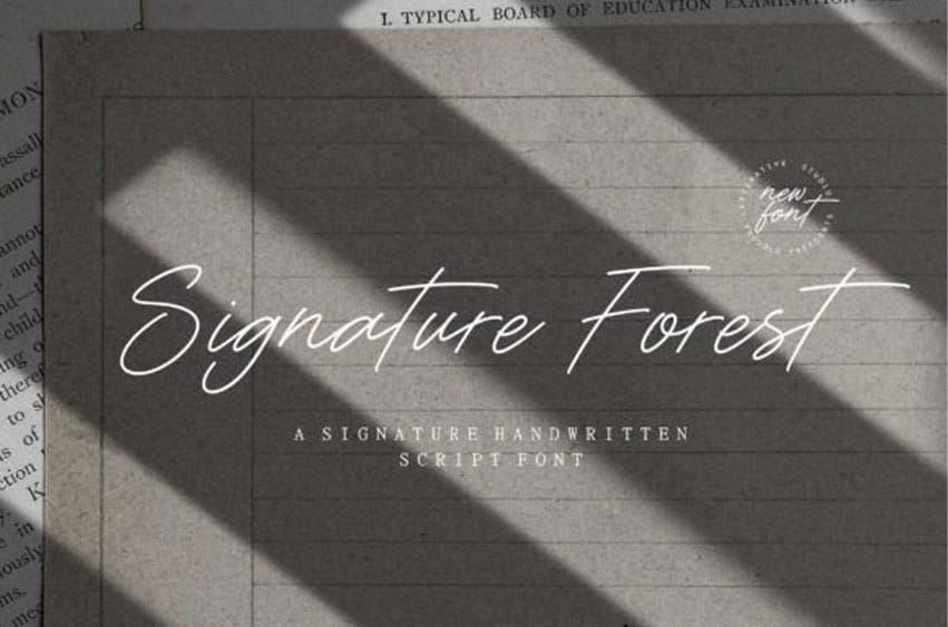 Signature Forest Font