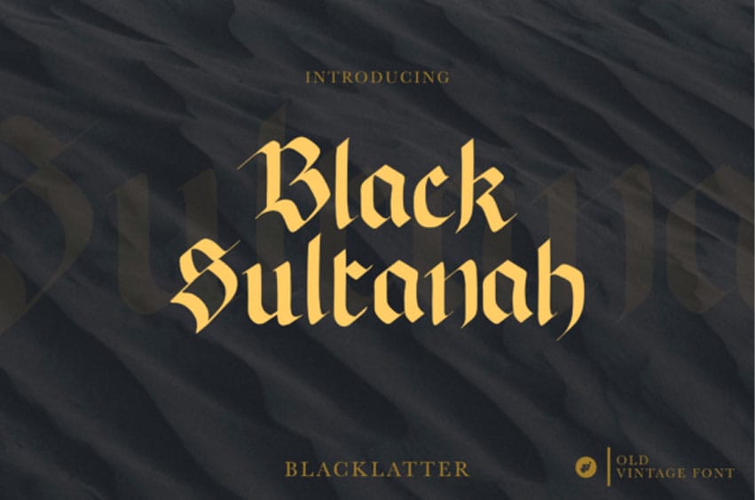Black Sultanah Font