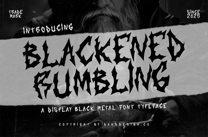 Blackened Rumbling Font