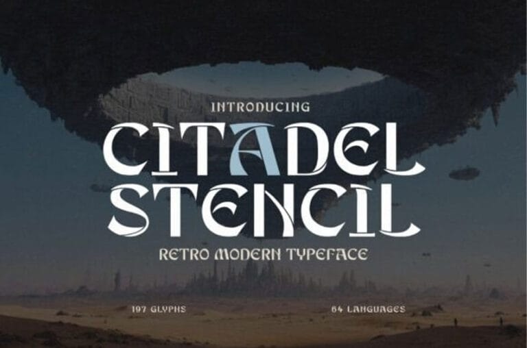 Citadel Stencil Font - DaFontHub