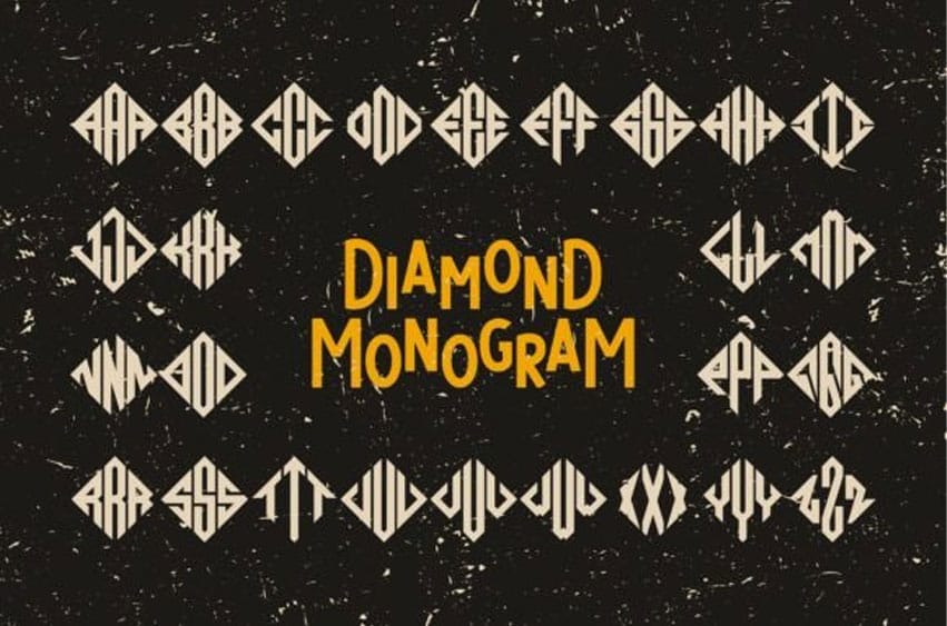 Diamond Monogram Font