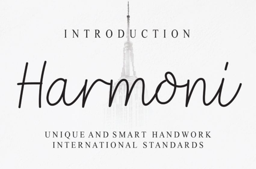 Harmoni Script Font