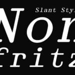 Nonfritz Slant Font