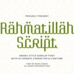 Rahmatillah Script Font