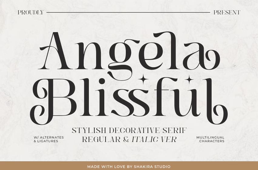 Angela Blissful Font