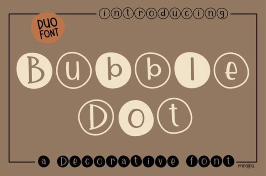 Bubble Dot Font