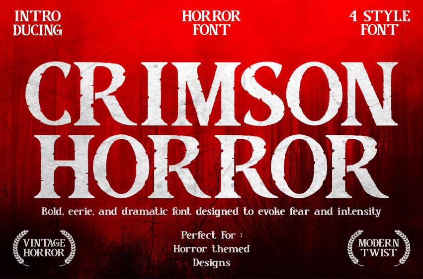Crimson Horror Font