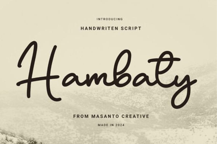 Hambaty Script Font