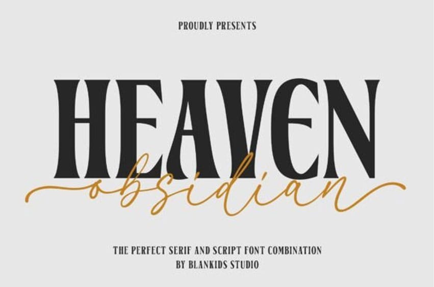 Heaven Obsidian Font