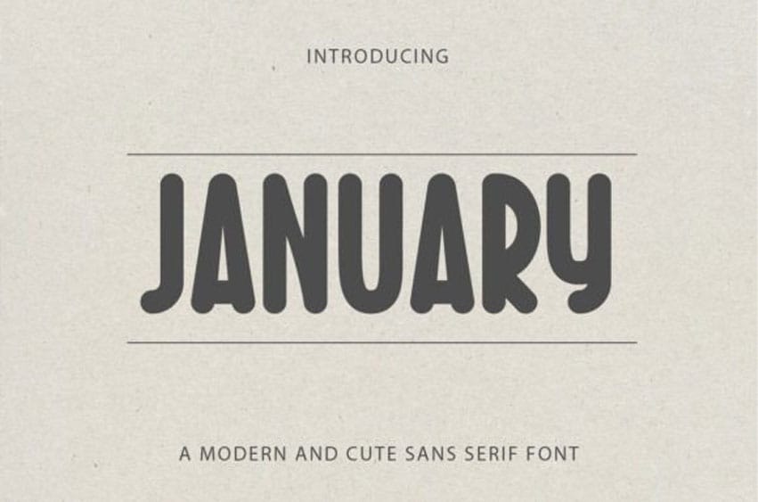 January Modern Font