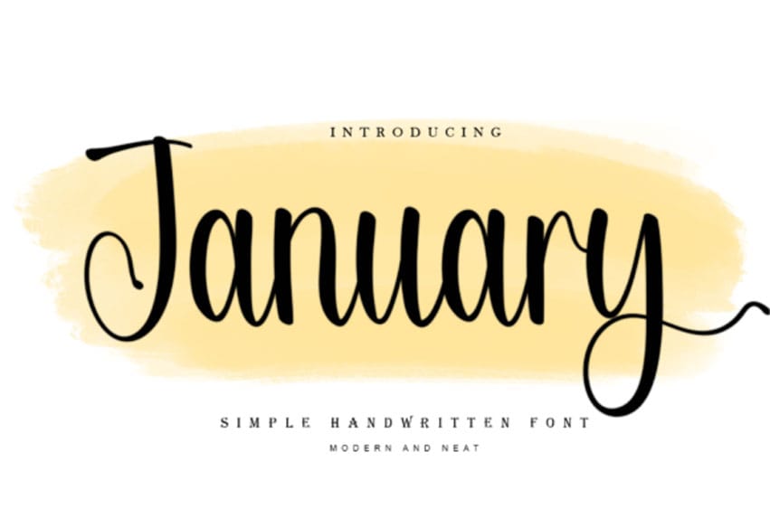 January Simple Font