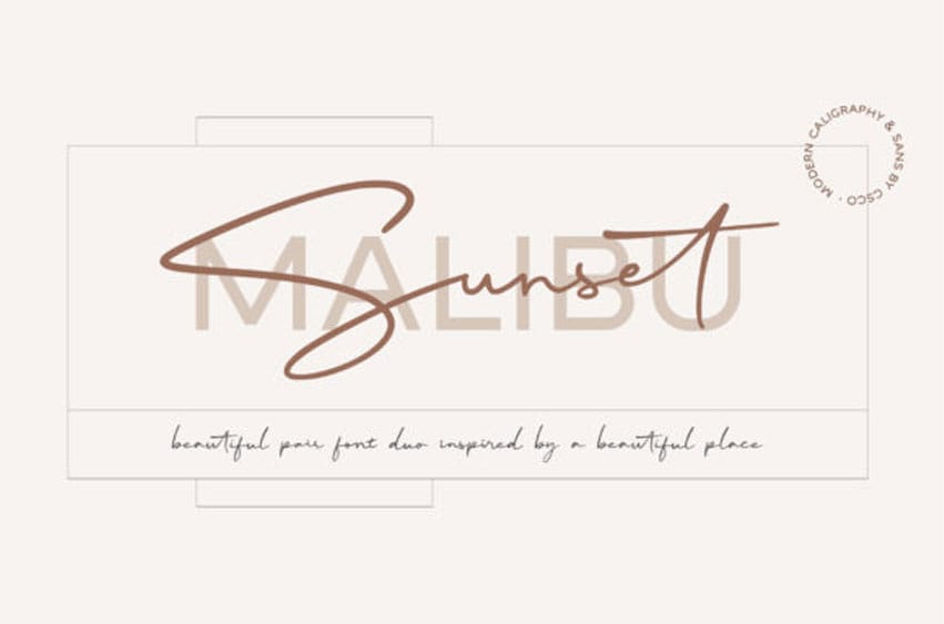Malibu Sunset Font