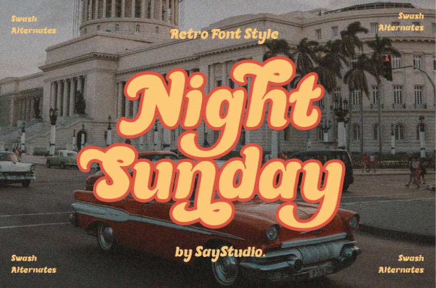 Night Sunday Font