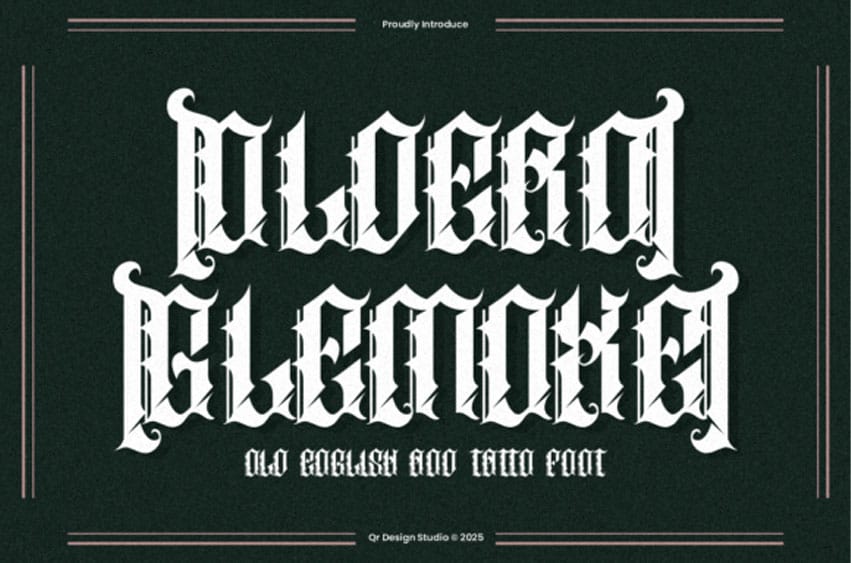 Oldero Glemoxe Font