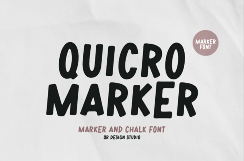 Quicro Marker Font