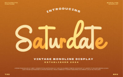 Saturdate Font