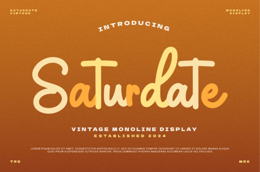 Saturdate Font