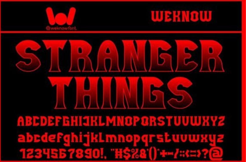 Stranger Things Display Font
