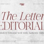 The Letter Editorial Font