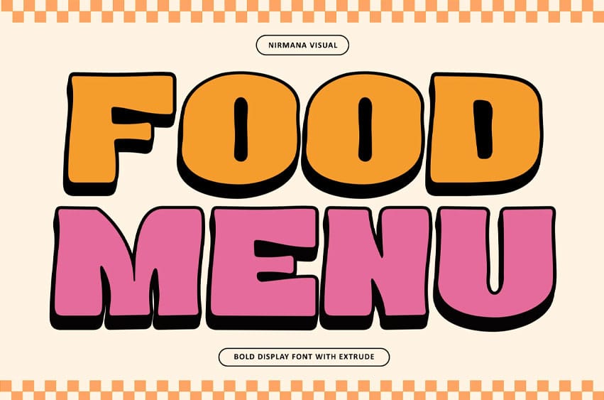 Food Menu Font