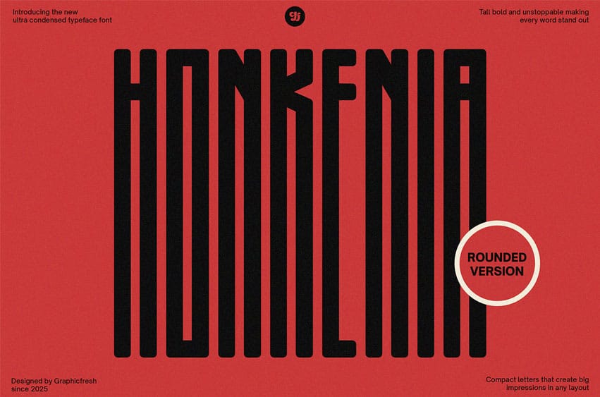 Honkenia Rounded Font