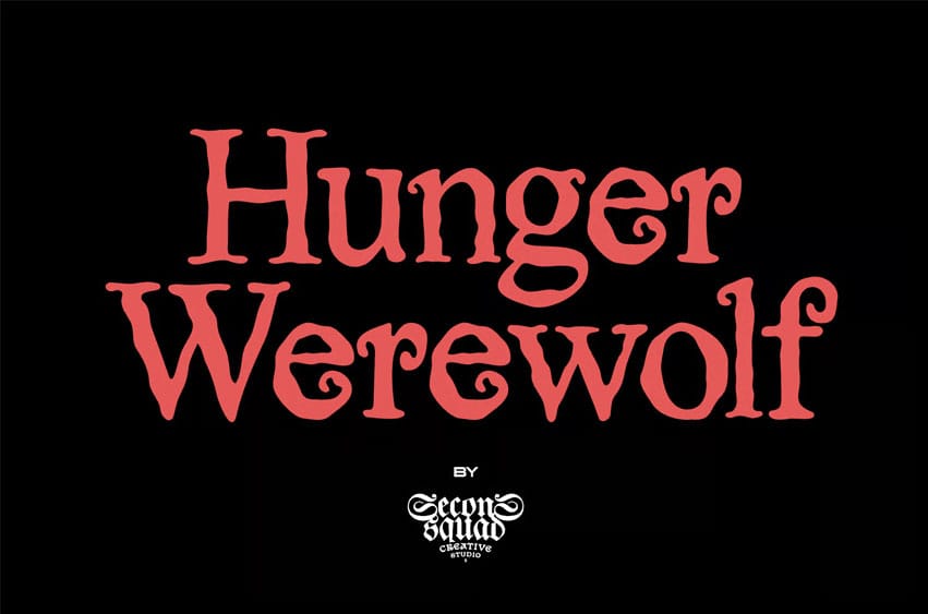 Hunger Warewolf Font