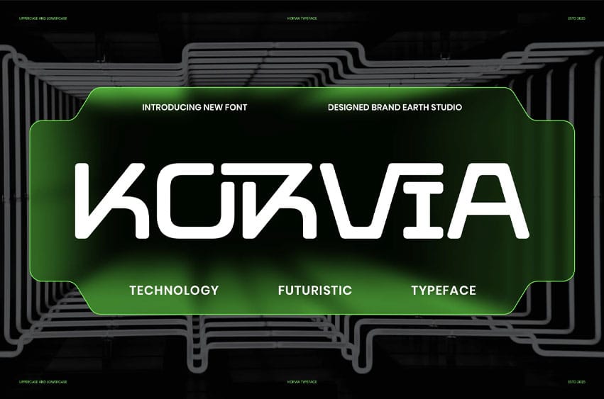 Korvia Futuristic Font