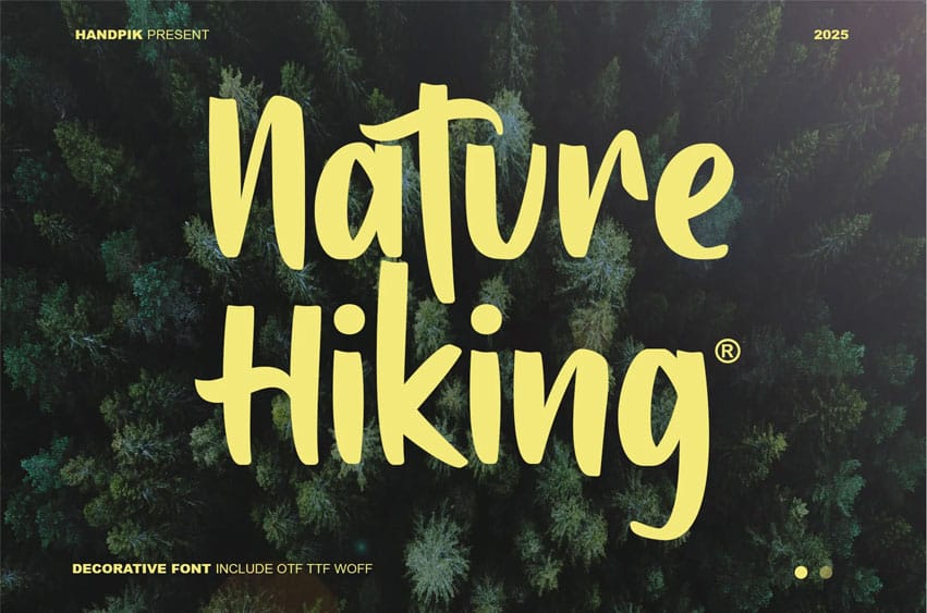 Nature Hiking Font