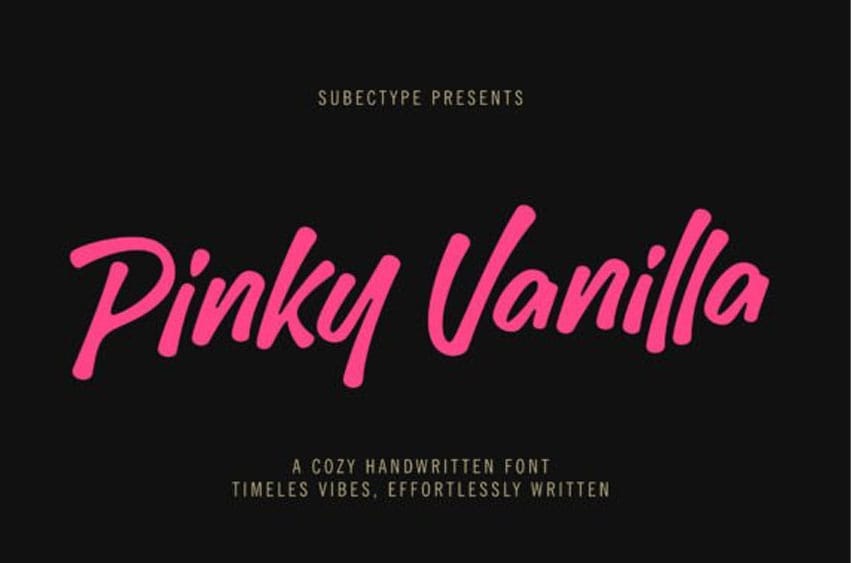 Pinky Vanilla Font