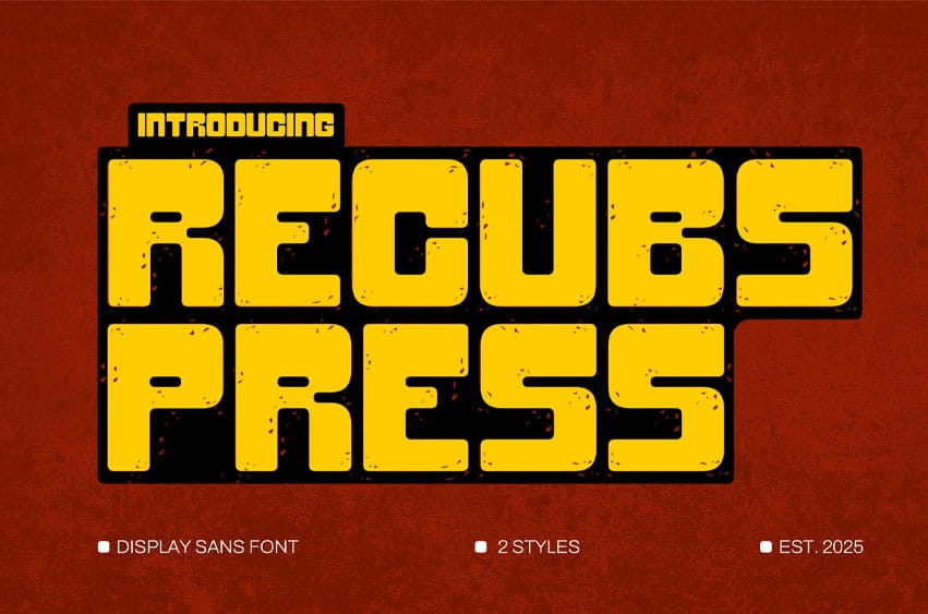 Recubs Press Font