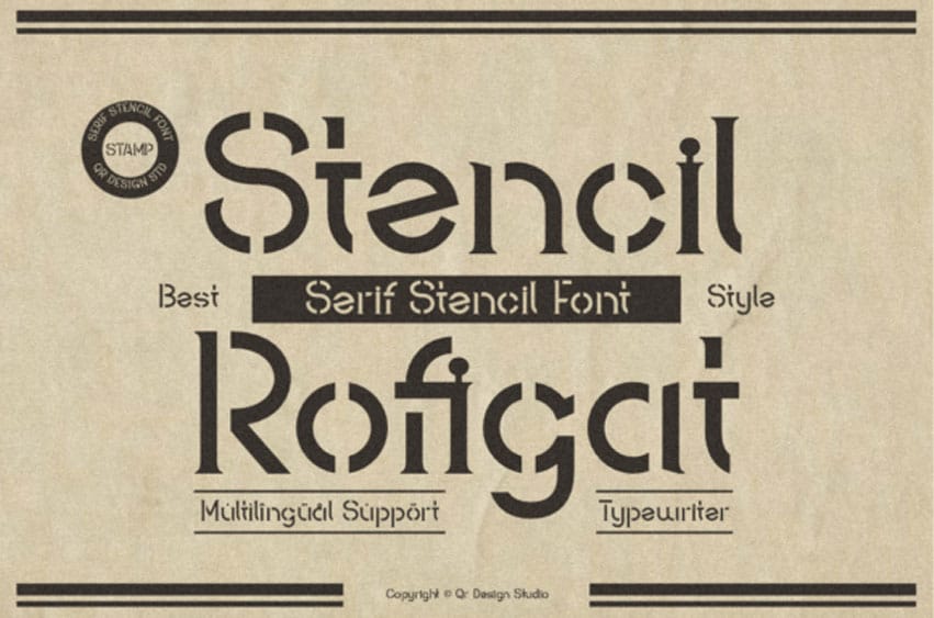 Stencil Rofigat Font