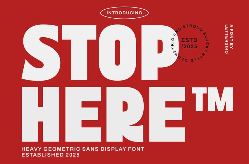 Stop Here Font