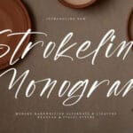 Strokeline Monogram Font