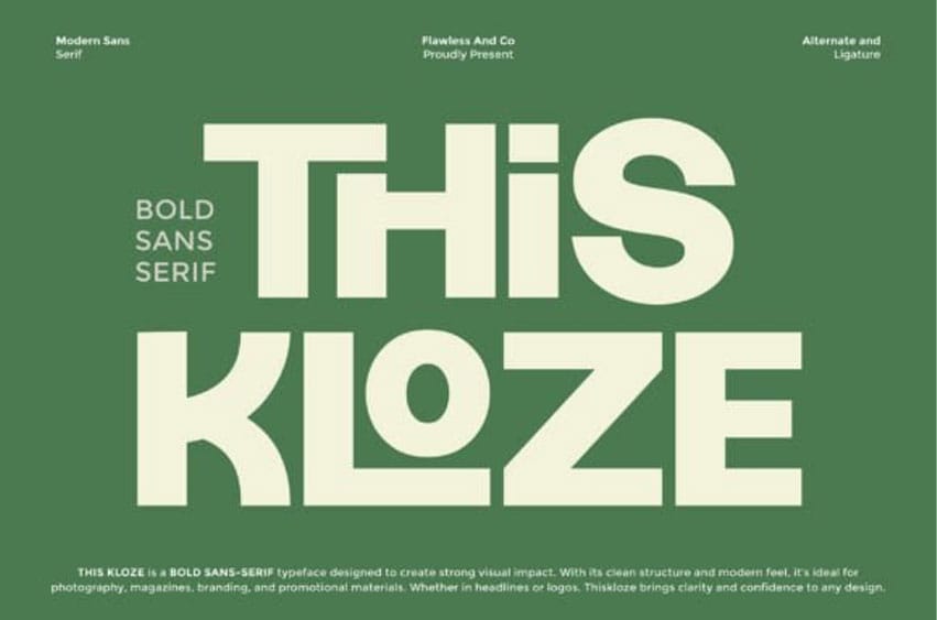 Thiskloze Font