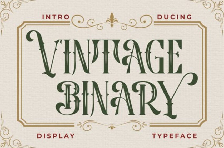 Vintage Binary Font