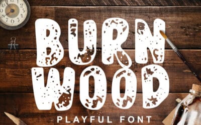 Burn Wood Font