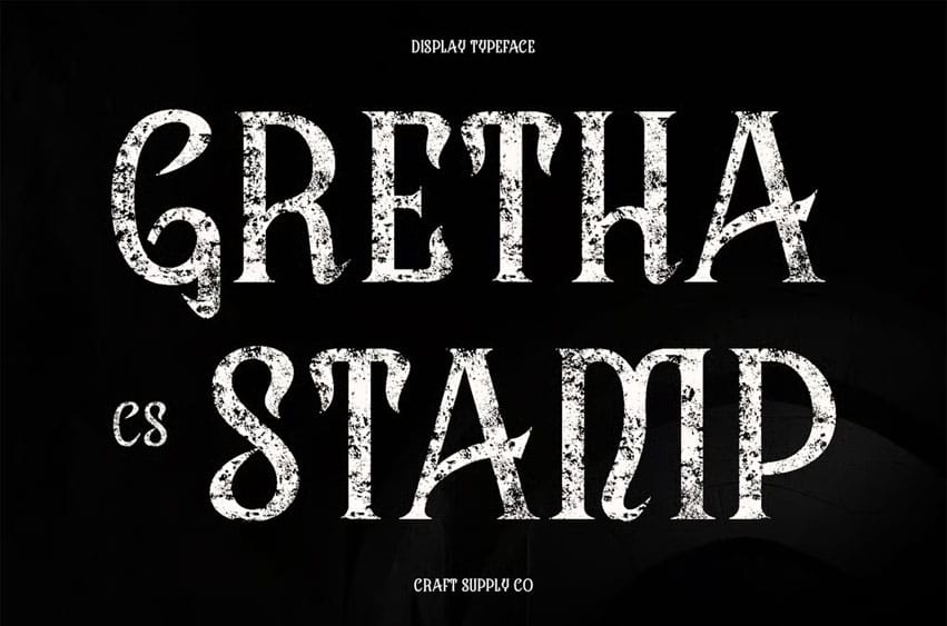 CS Gretha Stamp Font