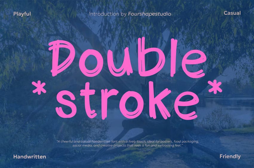 Double Stroke Font
