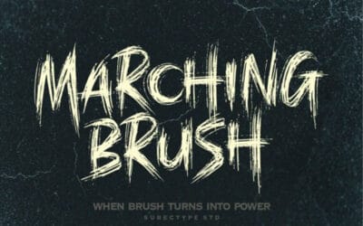Marching Brush Font