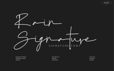 Rain Signature Font