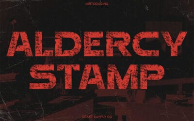 Aldercy Stamp Font