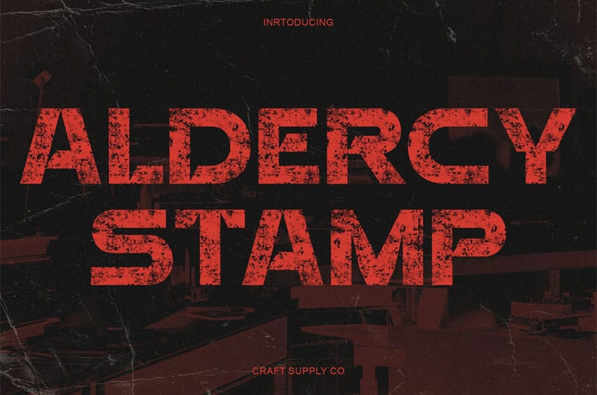 Aldercy Stamp Font
