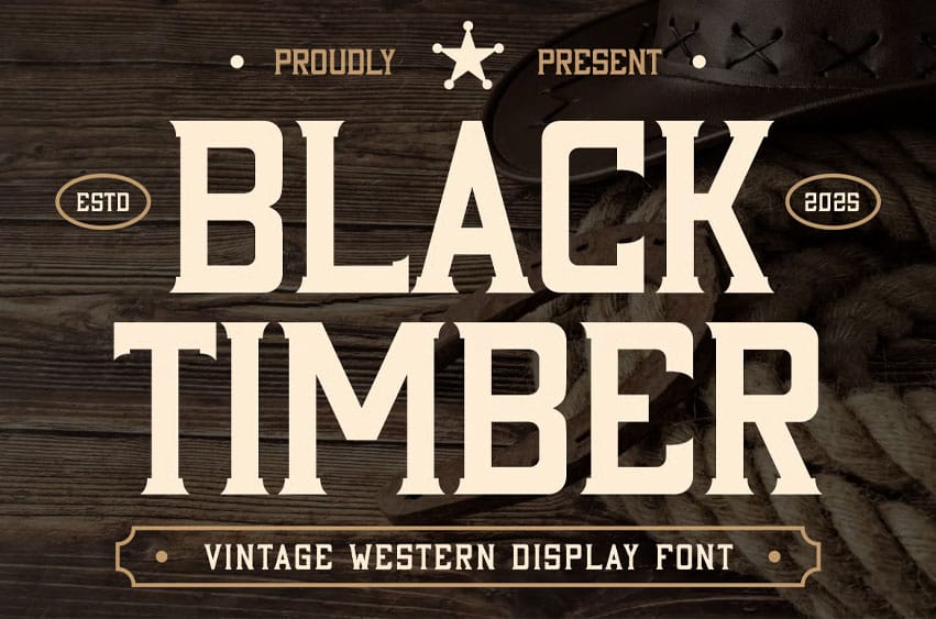 Black Timber Font