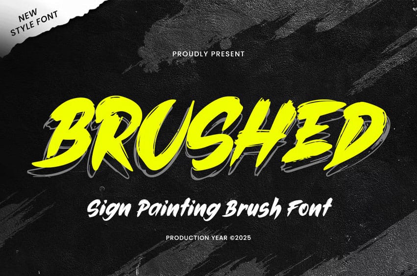 Brushed Font
